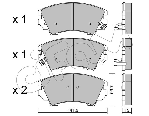 Гальмівні колодки перед. Opel Astra J 09-/Insignia 08- (Mando) ICER арт. 822-842-0