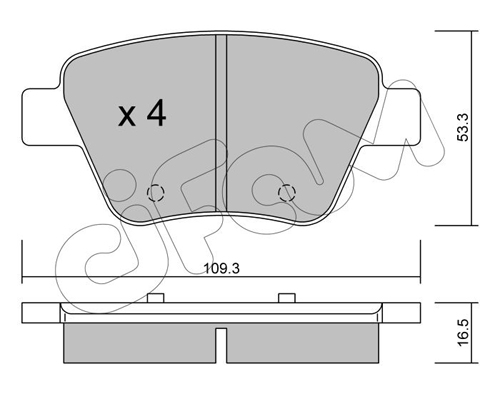 Гальмівні колодки зад. Caddy/Jetta 10-/Golf 09-13 FERODO арт. 822-889-0