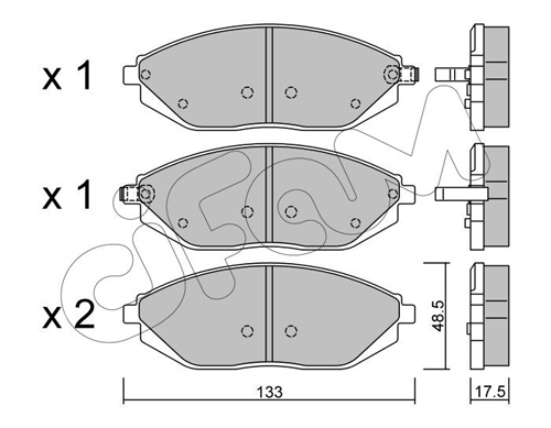 Тормозные колодки дисковые CIFAM 822-908-0