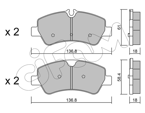 Тормозные колодки дисковые FERODO арт. 822-991-0