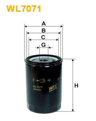 Масляный фильтр VAG арт. WL7071