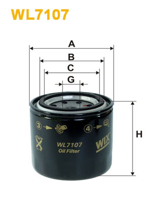 Масляный фильтр MANN-FILTER арт. WL7107