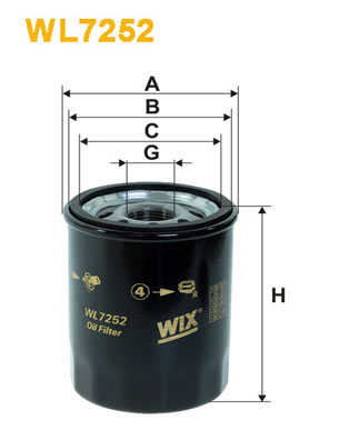 Масляный фильтр MANN-FILTER арт. WL7252