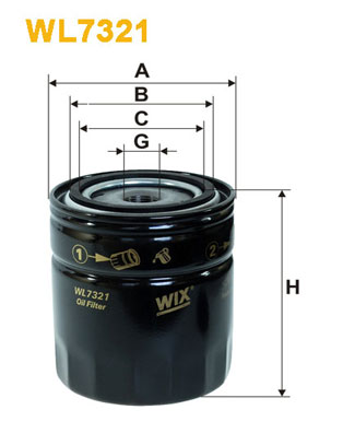 Масляный фильтр VAG арт. WL7321