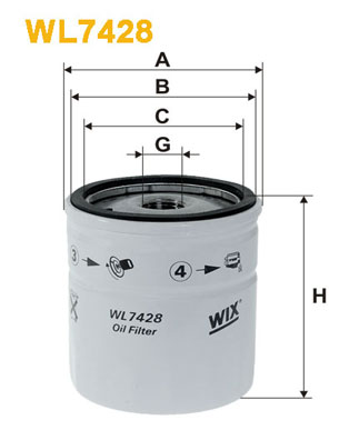 Масляный фильтр UFI арт. WL7428