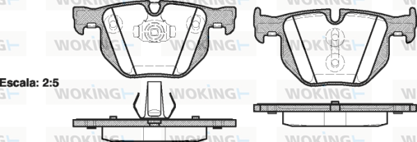 Тормозные колодки задние дисковые BMW арт. P281361