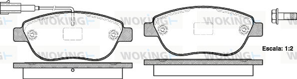 Тормозные колодки передние дисковые ROADHOUSE арт. P9593.11