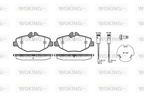 Гальмівна колодка дискова Woking (P8903.02) ATE арт. P8903.02