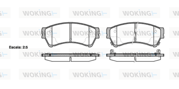 Гальмівна колодка дискова Woking (P10963.02) ICER арт. P10963.02