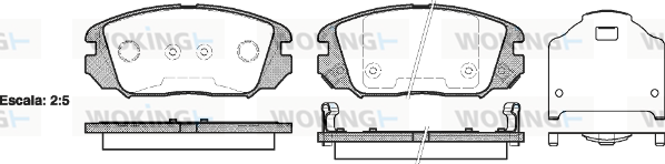 Тормозные колодки передние дисковые HYUNDAI арт. P13043.02