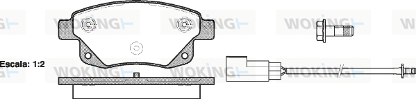 Тормозные колодки задние дисковые TRW арт. P13523.02
