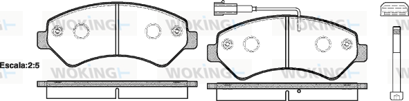 Гальмівна колодка дискова Woking (P13753.01) BOSCH арт. P13753.01