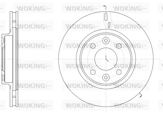 Тормозной диск NK арт. D61535.10