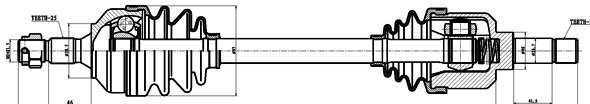 Полуось Citroen Berlingo 1.9D 98-06 (L) (24x25x595) BGA арт. 210227