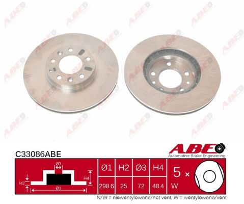 Тормозной диск BOSCH арт. C33086ABE