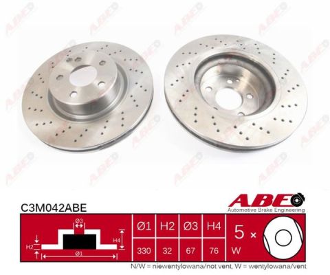 Гальмівний диск BOSCH арт. C3M042ABE