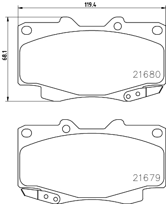 Тормозные колодки дисковые DELPHI арт. 8DB355013-481