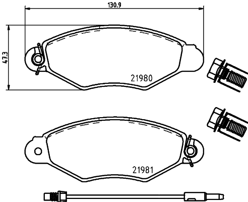 Тормозные колодки дисковые TRW арт. 8DB355012-711