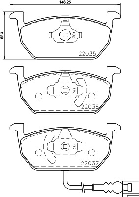 Тормозные колодки дисковые FERODO арт. 8DB355021951