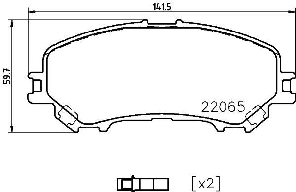 Тормозные колодки перед. X-TRAIL 14- QUICK BRAKE арт. 8DB355021861