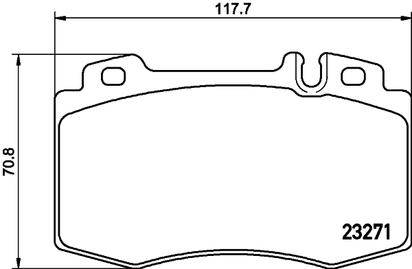 Тормозные колодки перед. W220/W163/R129-230 WOKING арт. 8DB355008691