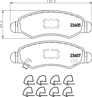 Тормозные колодки передние дисковые JP GROUP арт. 8DB355011-691