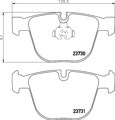 Тормозные колодки задние дисковые LPR арт. 8DB355010751