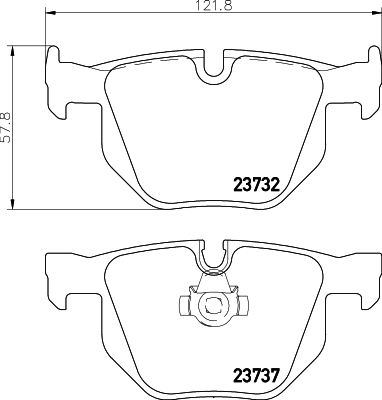 Тормозные колодки задние дисковые FERODO арт. 8DB355010-471