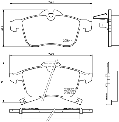 Тормозные колодки передние дисковые FERODO арт. 8DB355009-221