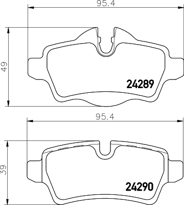 Тормозные колодки зад. MINI 06-15 1.6-2.0  арт. 8DB355013-661