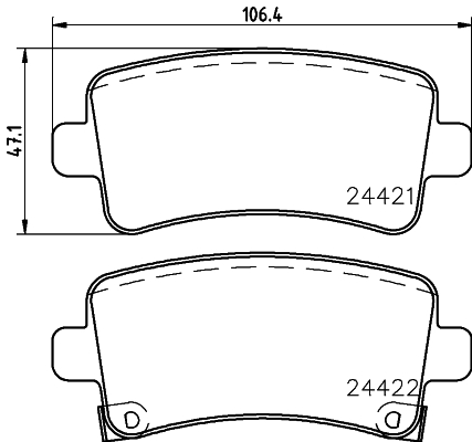 Тормозные колодки задние дисковые ROADHOUSE арт. 8DB355012-991