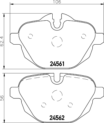 Тормозные колодки задние дисковые A.B.S. арт. 8DB355013-921