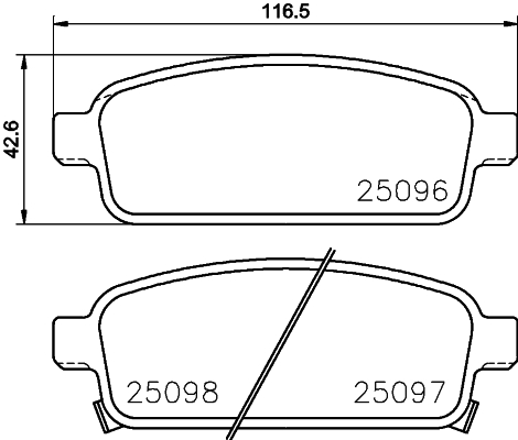 Тормозные колодки задние дисковые A.B.S. арт. 8DB355015-221