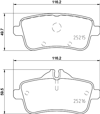 Тормозные колодки дисковые BREMBO арт. 8DB355019741