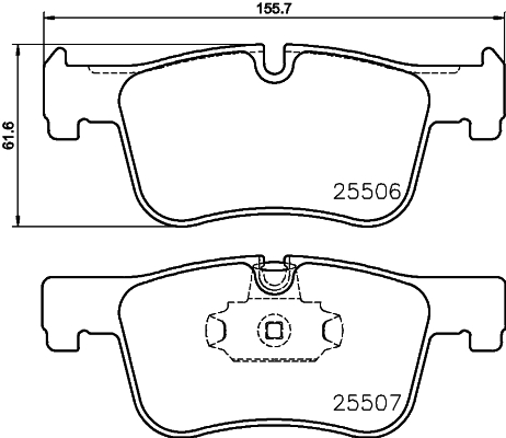 Тормозные колодки передние дисковые FERODO арт. 8DB355019771