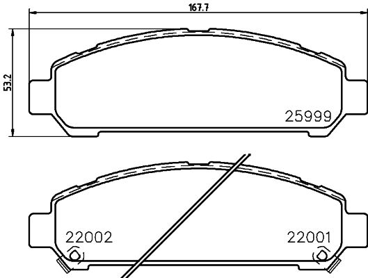 Тормозные колодки передние дисковые Hi-Q арт. 8DB355021-821