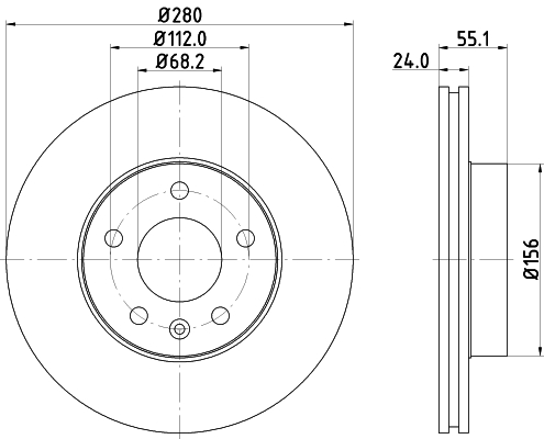 Тормозной диск WOKING арт. 8DD355105591