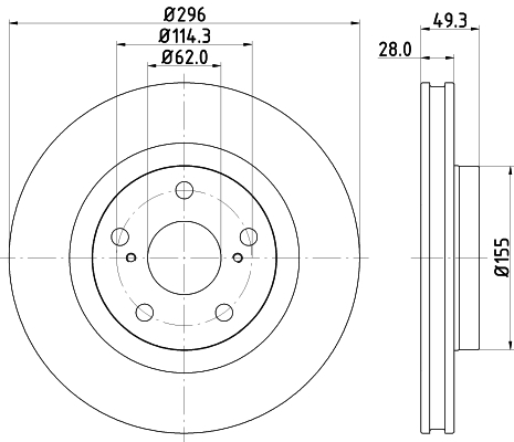 Тормозной диск BOSCH арт. 8DD355118-561