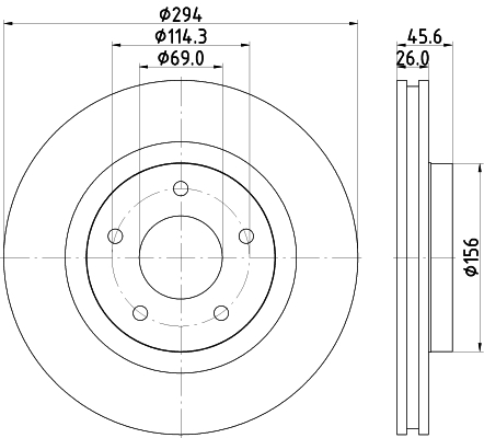 Тормозной диск ZIMMERMANN арт. 8DD355115-911
