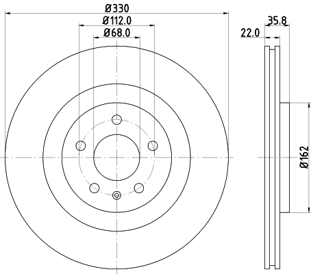 Тормозной диск BOSCH арт. 8DD355118021