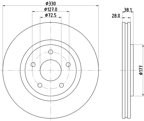 Тормозной диск ZIMMERMANN арт. 8DD355123-151