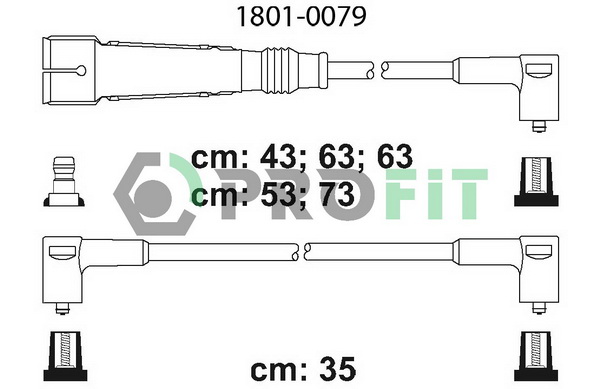 Комплект проводов зажигания TESLA арт. 1801-0079