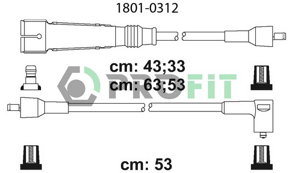 Комплект проводов зажигания BREMI арт. 1801-0312