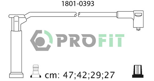 Комплект кабелів високовольтних NGK арт. 1801-0393