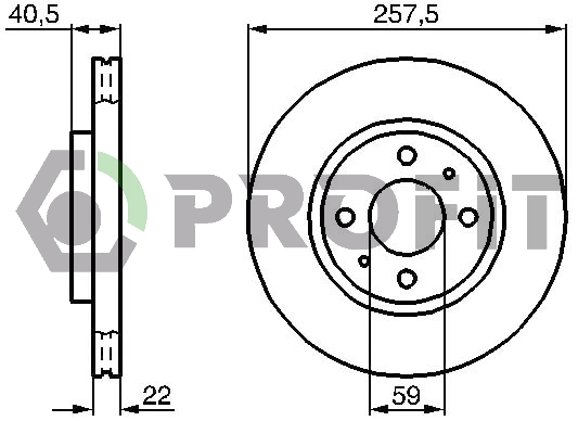 Тормозной диск BLUE PRINT арт. 5010-0762