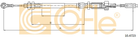 Трос стояночного тормоза LINEX арт. 10.4723