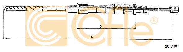 Трос стояночного тормоза BOSCH арт. 10740