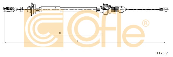 Тросик газа LPR арт. 1173.7