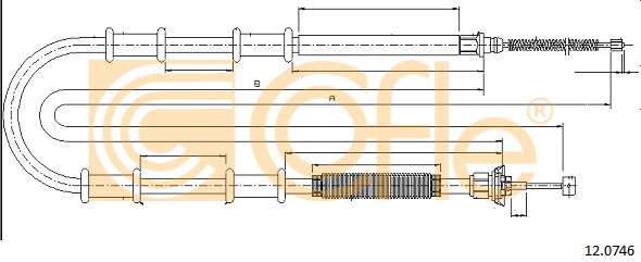 Трос стояночного тормоза A.B.S. арт. 12.0746