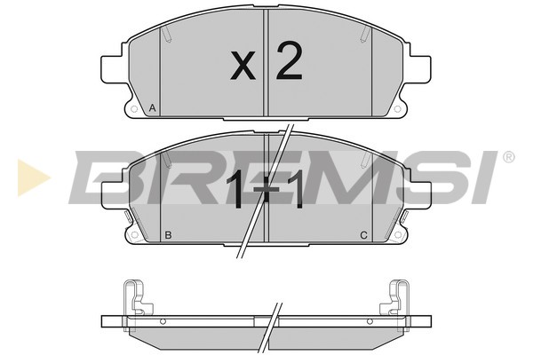 Тормозные колодки передние дисковые ICER арт. BP3068